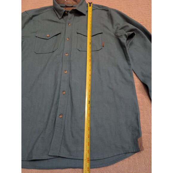 NWT Levitate Shirt Mens XXL 2XL 2X Pond Turquoise Herringbone Flannel - Picture 8 of 11